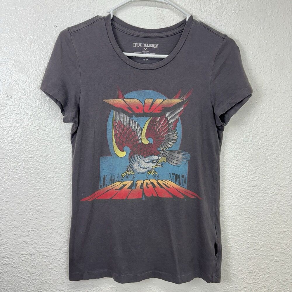 True Religion Vintage Y2K Shirt 2000s Fairy Grunge Bella Swan Logo Eagle Indie